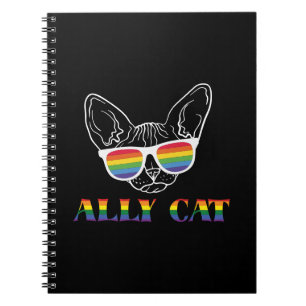 Cuaderno Ally Cat   Gato corto   Arcoiris   Orgullo