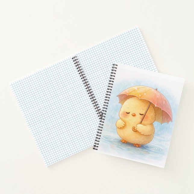 Cuaderno Alma Pollito Día Lluvioso Acogedor Lindo (Interior)