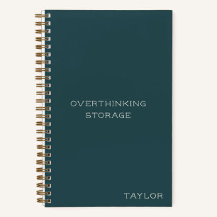 Cuaderno Almacenamiento de Sobrepensamiento Nombre Divertid