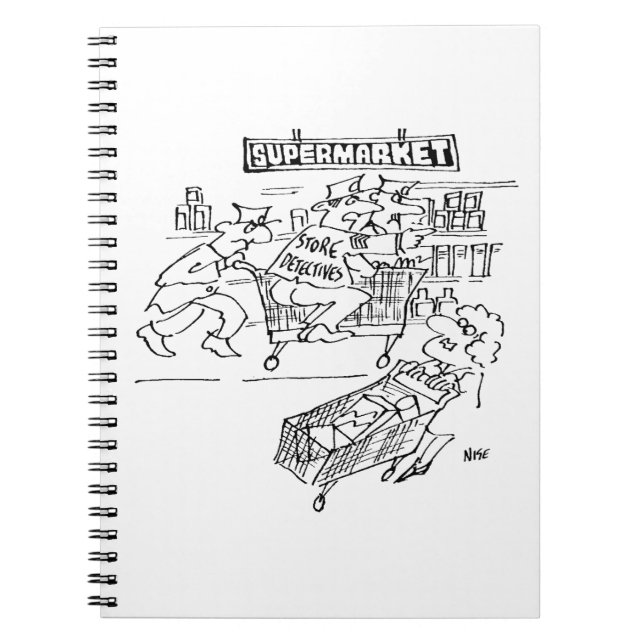 Cuaderno Almacenar detectives en un supermercado (Frente)