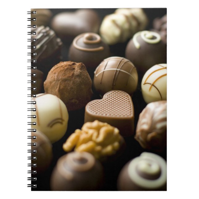 Cuaderno Almendras garapiñadas deliciosas del chocolate (Frente)