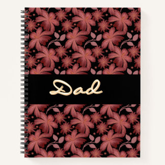 Cuaderno Almohada con patrón floral de óxido personalizado