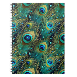 Cuaderno Almohada de lanzamiento de pasión de pavo real