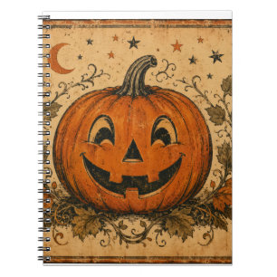 Cuaderno Almohada decorativa de Halloween de calabaza vinta