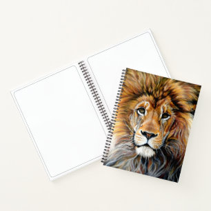 Cuaderno Almohadilla de esbozo de espiral de león negrita
