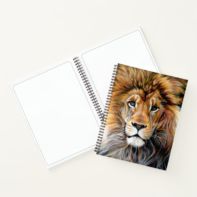 Cuaderno Almohadilla de esbozo de espiral de león negrita (Interior)