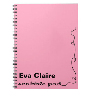 Cuaderno Almohadilla de guijarros rosados personalizada