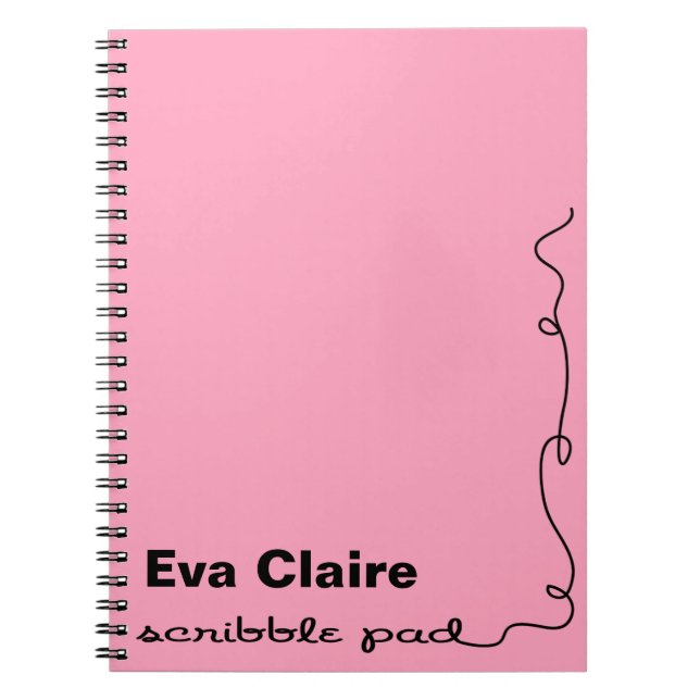 Cuaderno Almohadilla de guijarros rosados personalizada (Frente)