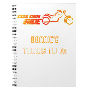 Cuaderno Almohadilla de notas para motocicletas.