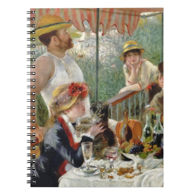 Cuaderno Almuerzo del Renoir de la Vieja Fiesta del Boating (Frente)