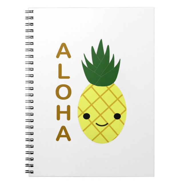 Cuaderno Aloha Cute Kawaii Piña (Frente)