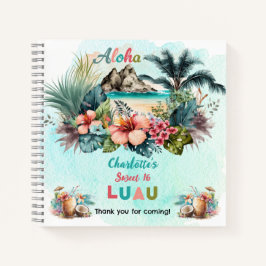 Cuaderno Aloha Luau Tropical Beach Sweet 16 Fiestas GuestBo