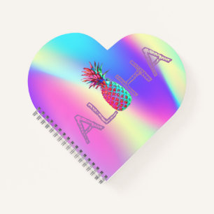 Cuaderno Aloha Piña Hawaiana Holográfica