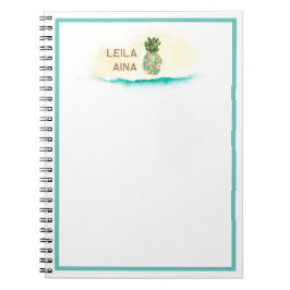 Cuaderno Aloha Watercolor Pineapple Island