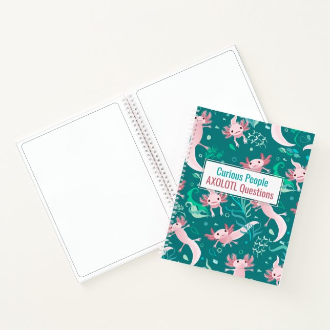 Cuaderno Alotta Axolotls rosados en equipos portátiles Verd (Interior)