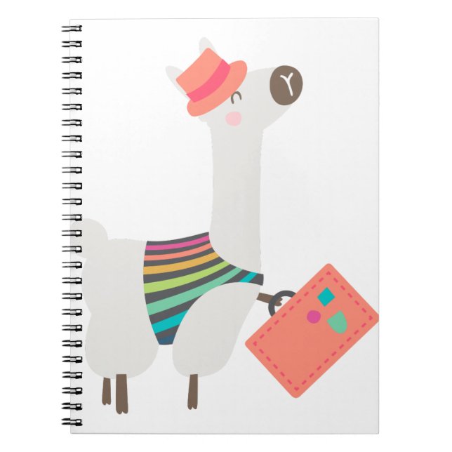 Cuaderno Alpaca y maleta (Frente)