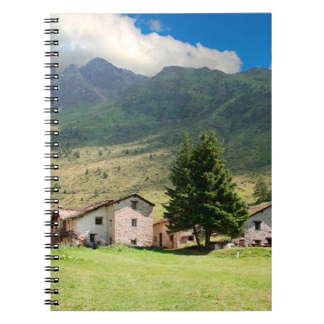 Cuaderno Alpes del Monte Alps, belleza, construcción, campo (Frente)
