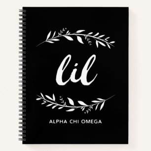 Cuaderno Alpha Chi Omega   Corona Pequeña