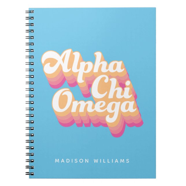 Cuaderno Alpha Chi Omega | Guión de Groovy (Frente)