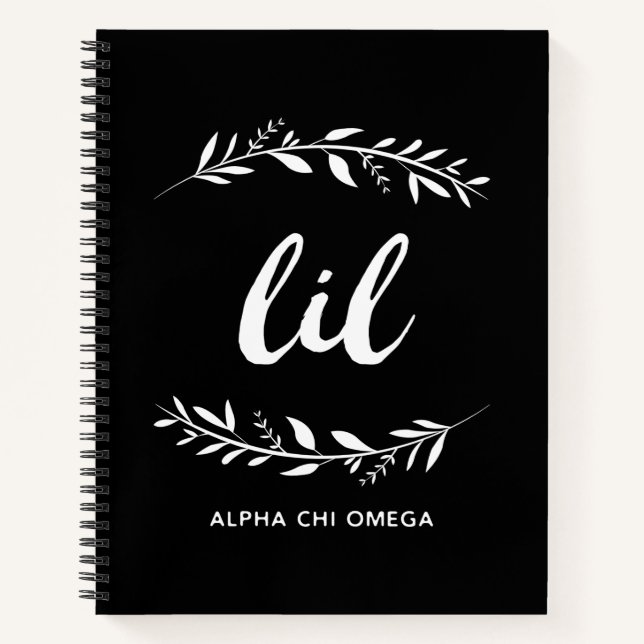 Cuaderno Alpha Chi Omega | Lil Wreath (Anverso)