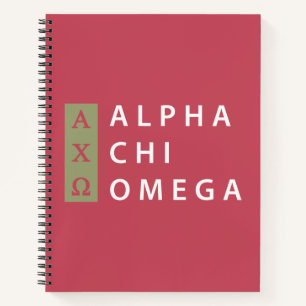 Cuaderno Alpha Chi Omega   Logotipo apilado