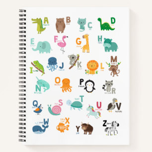 Cuaderno Alphabet Animal Doodle