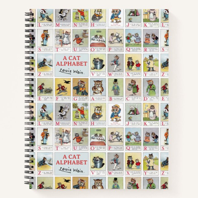 Cuaderno Alphabet Cat, Louis Wain (Anverso)