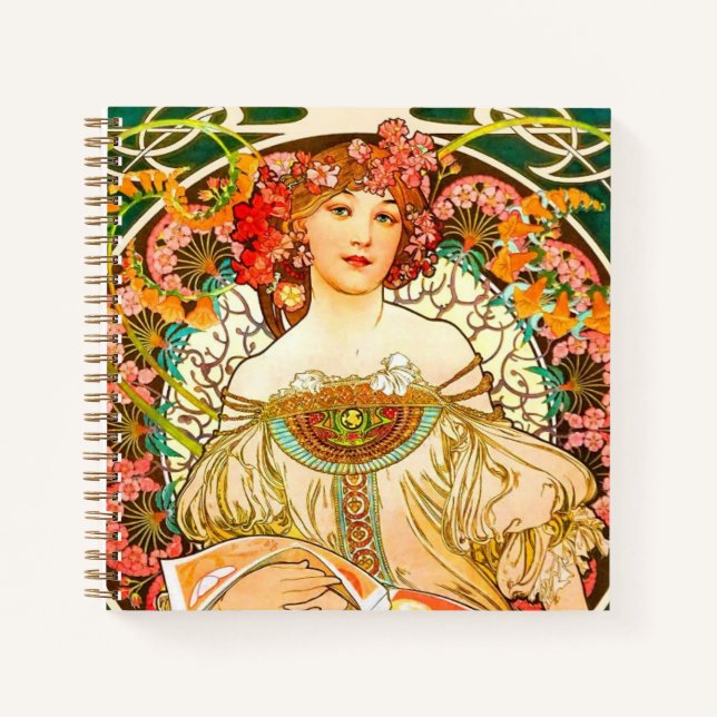 Cuaderno Alphonse Mucha Art Nouveau Daydream (Anverso)