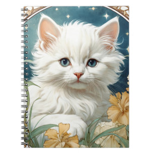 Cuaderno Alphonse Mucha Art Nouveau Kitten