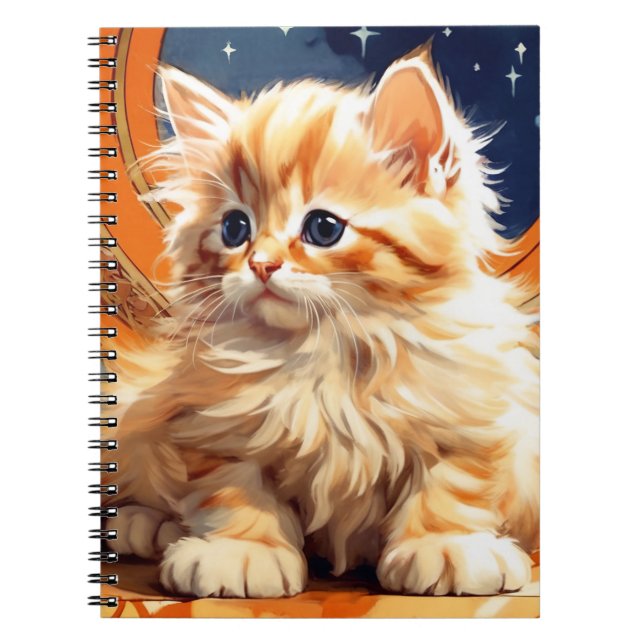 Cuaderno Alphonse Mucha Art Nouveau Naranja Cat (Frente)