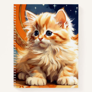 Cuaderno Alphonse Mucha Art Nouveau Naranja Cat