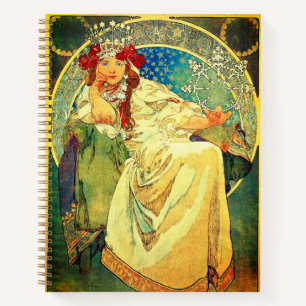 Cuaderno Alphonse Mucha Art Nouveau Princess Hyacinth