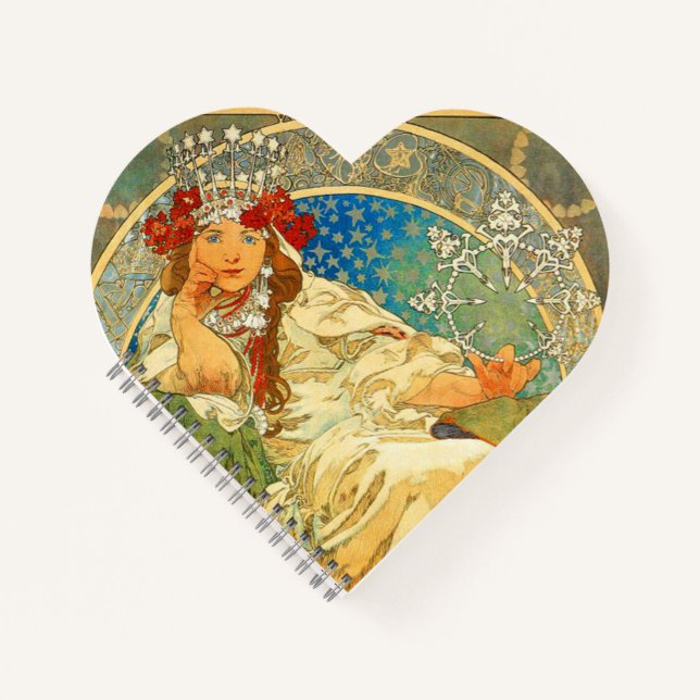 Cuaderno Alphonse Mucha Art Nouveau Princess Hyacinth (Anverso)