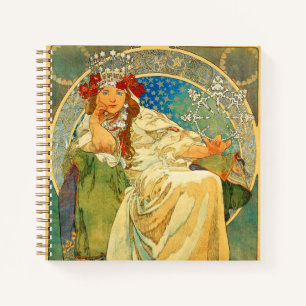 Cuaderno Alphonse Mucha Art Nouveau Princess Hyacinth
