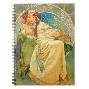 Cuaderno Alphonse Mucha Art Nouveau Princess Hyacinth