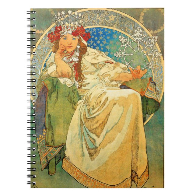 Cuaderno Alphonse Mucha Art Nouveau Princess Hyacinth (Frente)