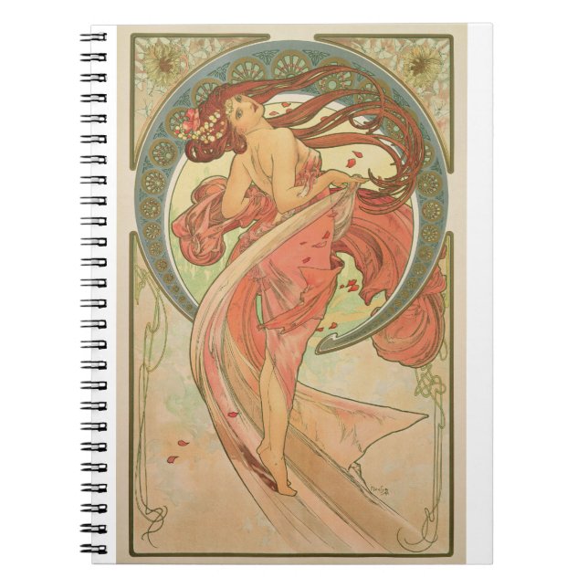 Cuaderno Alphonse Mucha - Baile (Frente)