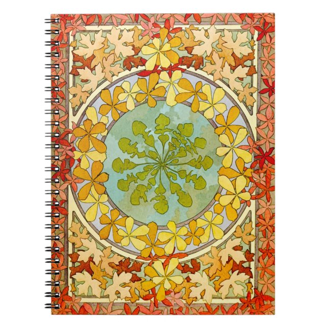 Cuaderno Alphonse Mucha Floral (Frente)