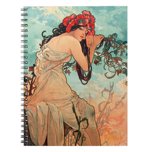 Cuaderno Alphonse Mucha, Las Estaciones, Verano (1896)  (Frente)