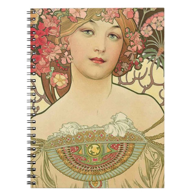 Cuaderno Alphonse Mucha – Maestro del Art Nouveau (Frente)