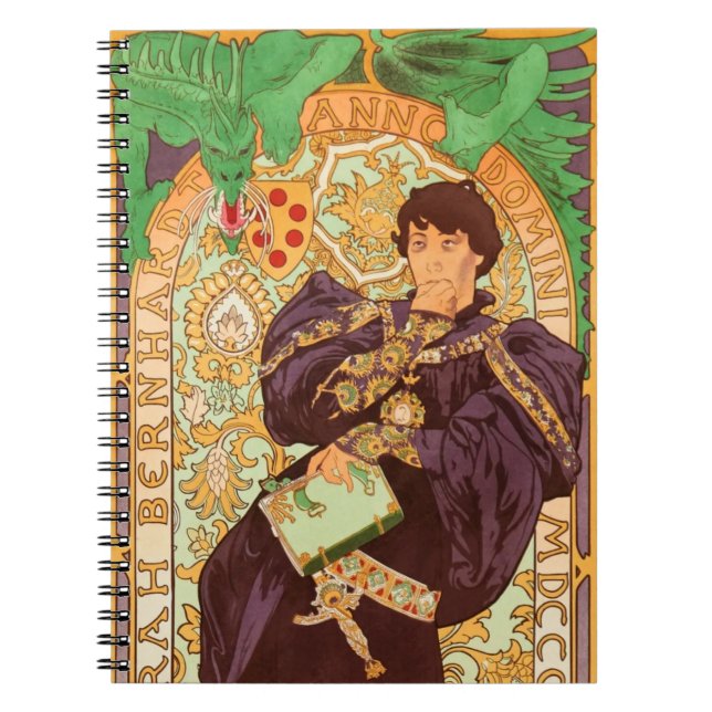 Cuaderno Alphonse Mucha Prince y Dragon (Frente)