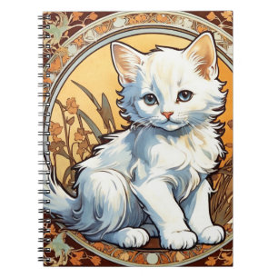 Cuaderno Alphonse Mucha Style Cat