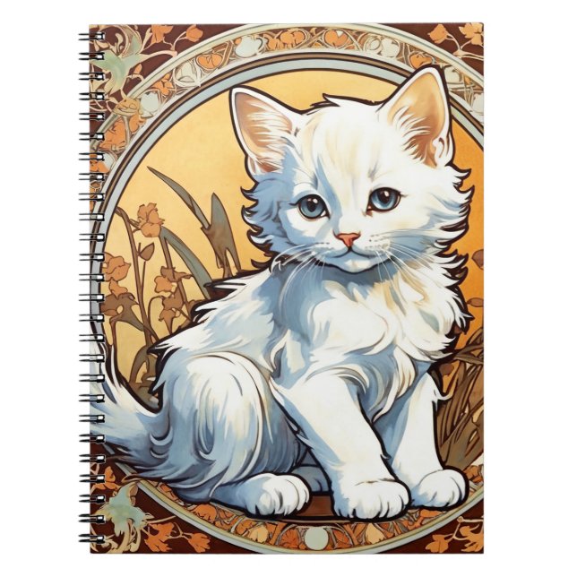 Cuaderno Alphonse Mucha Style Cat (Frente)