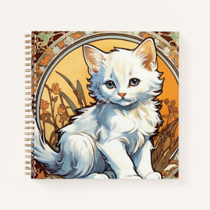 Cuaderno Alphonse Mucha Style Cat