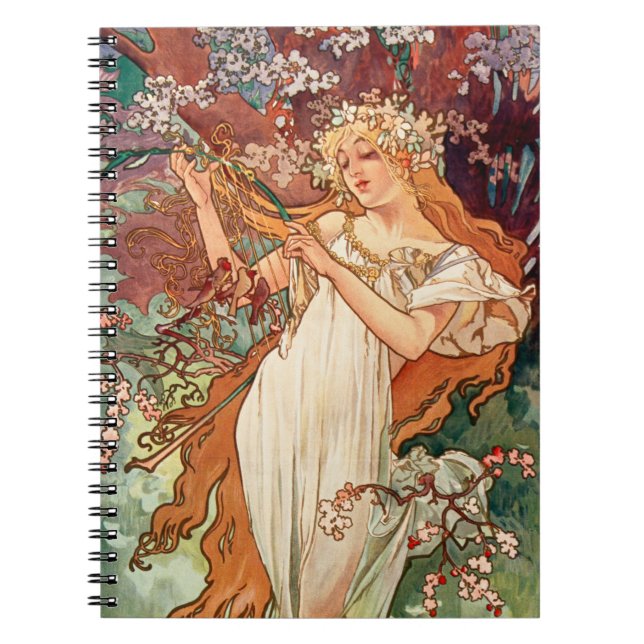 Cuaderno Alphonse Mucha, The Seasons (1896) Spring (Frente)