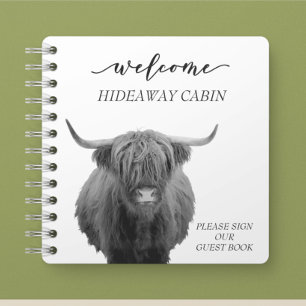 Cuaderno Alquiler de cabañas en granja de vacas Highland