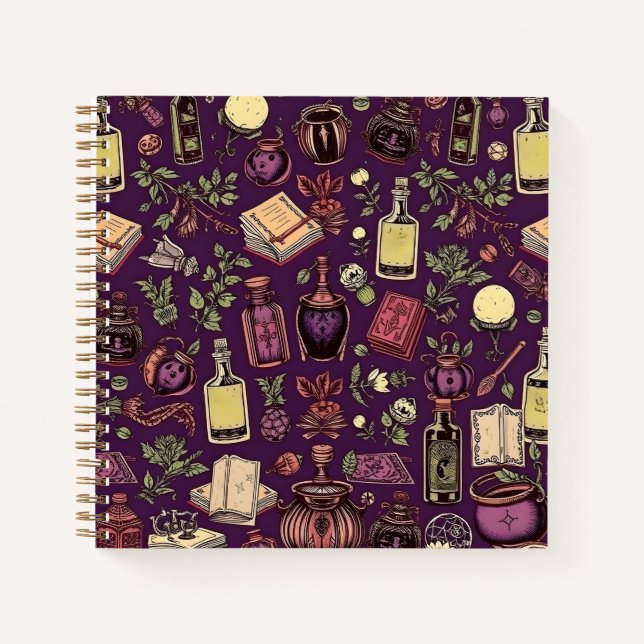 Cuaderno Alquimia mística - Vibes de Halloween de época (Anverso)