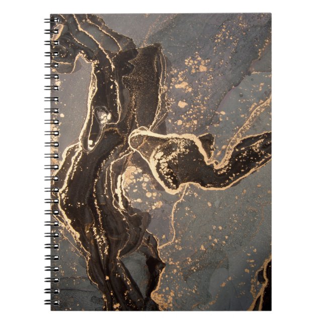 Cuaderno Alta resolución. Pintura de arte fluido abstracto  (Frente)