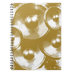 Cuaderno altavoces de música naranja