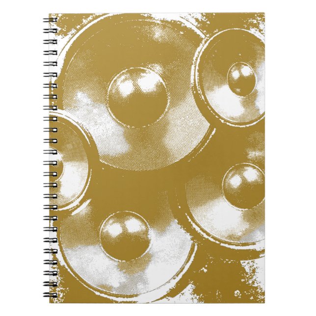 Cuaderno altavoces de música naranja (Frente)